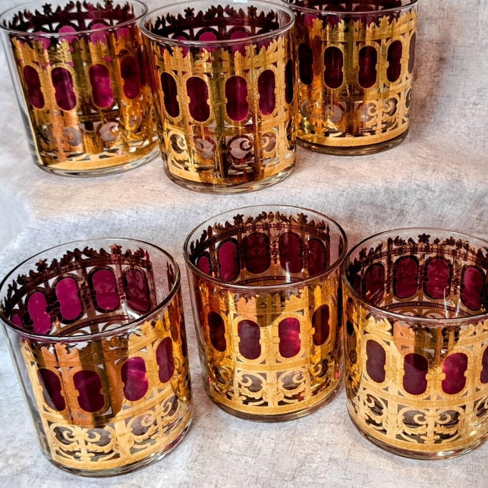 Vintage Culver Rocks Glasses